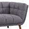 Armen Living Phantom Mid-Century Modern Loveseat in Dark Gray Linen and Walnut Legs LCPH2DG - alternate 4
